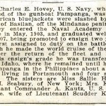 Ensign Charles E. Hovey... [obituary]